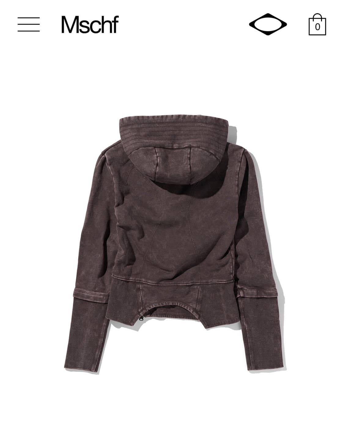 미스치프 후드집업 ASYMMETRIC HOODIE ZIP-UP 상품이미지3