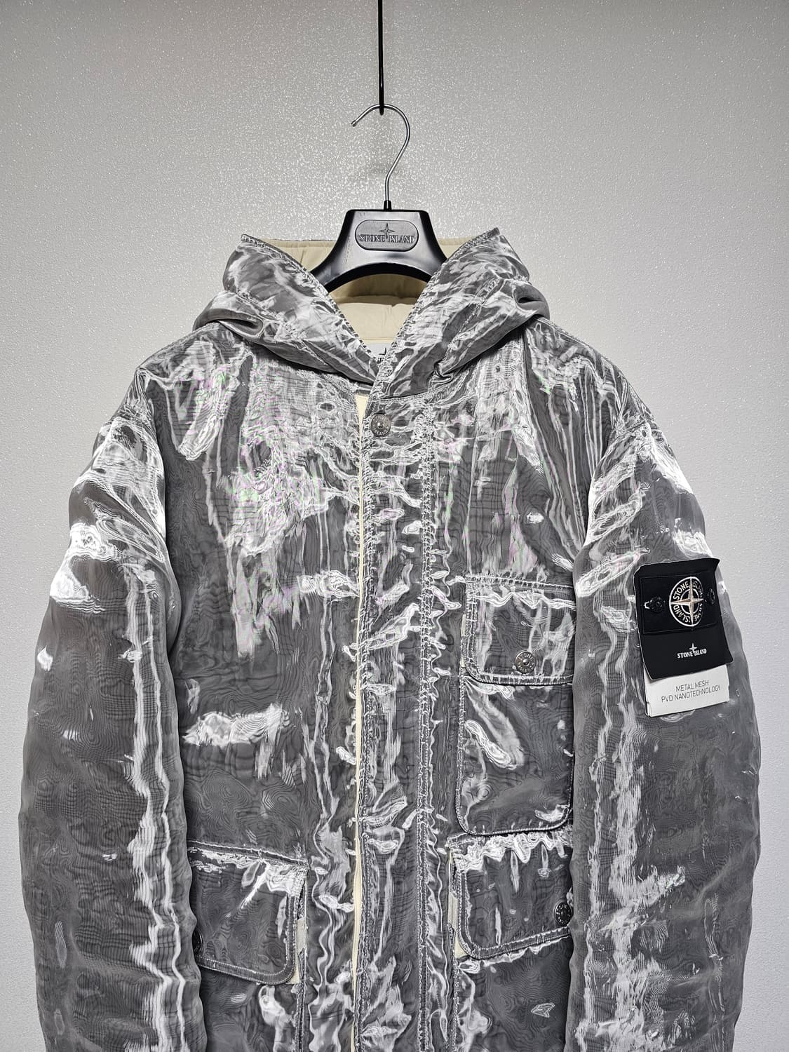 스톤아일랜드 메탈 메쉬 PVD 나노테크놀로지 패딩 자켓 (새 상품) 상품이미지4