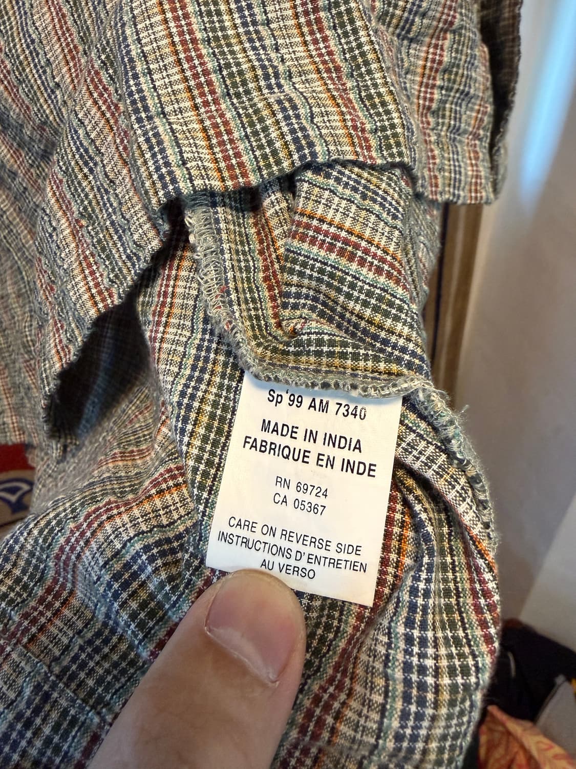 콜롬비아 빈티지 체크 반팔 셔츠 M  상품이미지4