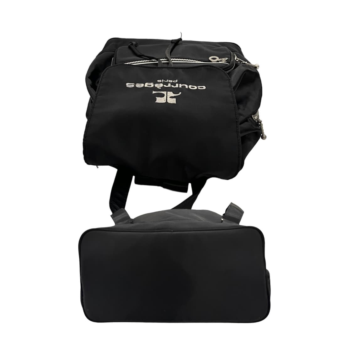 꾸레쥬 나일론 로고 럭색 블랙 상품이미지8