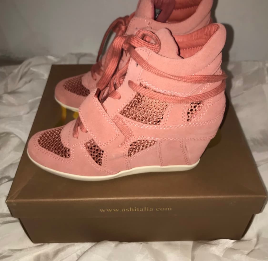 Ash 아쉬 딸기우유 하이탑 매쉬 웨지 스니커즈  상품이미지2