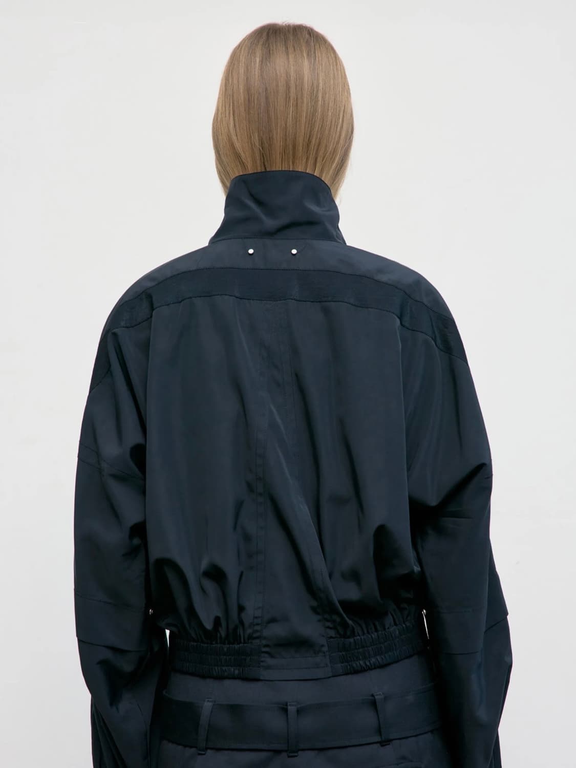 로우클래식 contrast zip-up short jk 블랙 L 새상품 상품이미지3