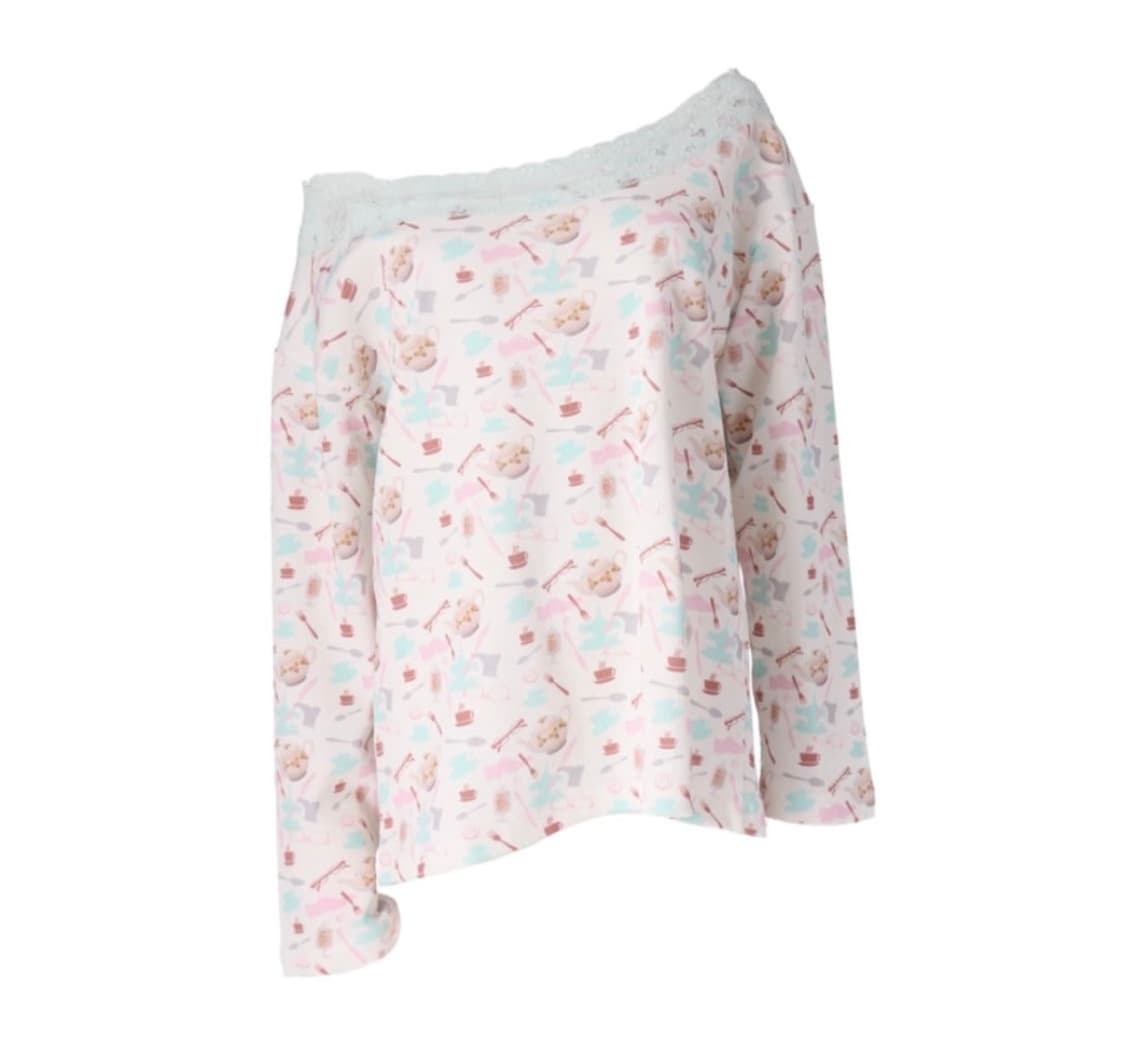 혼쿄 오프숄더 루즈탑 티파티 화이트 상품이미지1