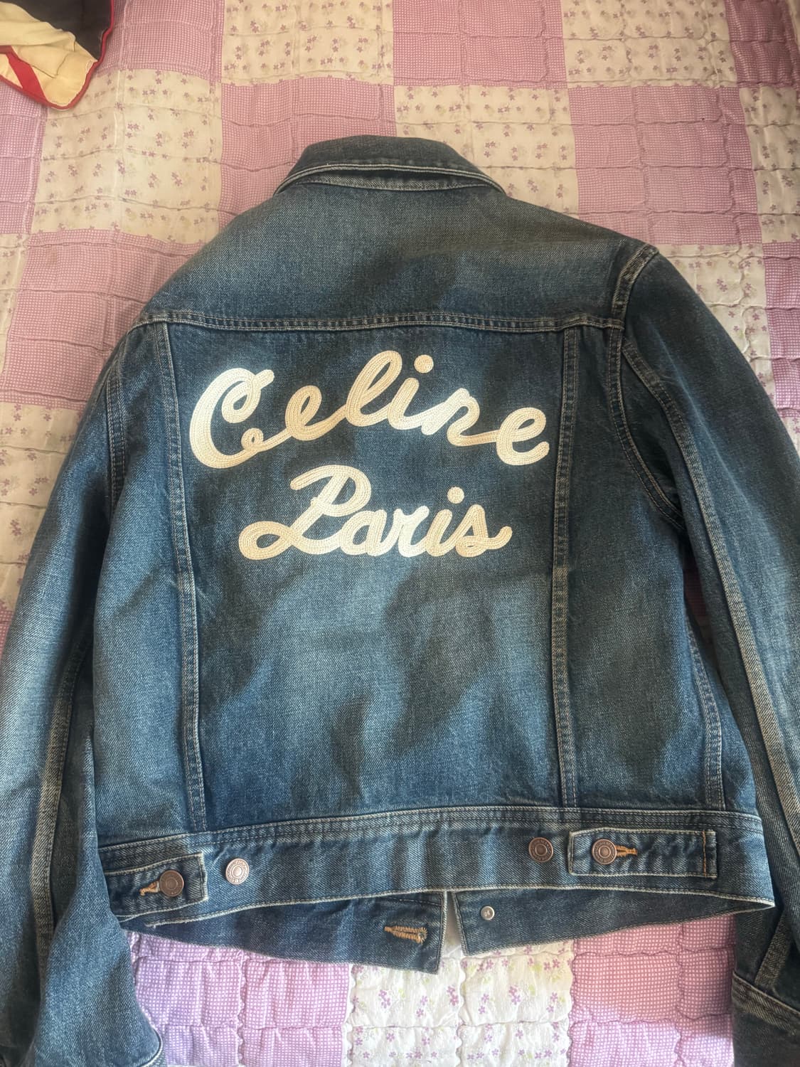 셀린느 데님 트러커 로고 자켓 M 상품이미지2