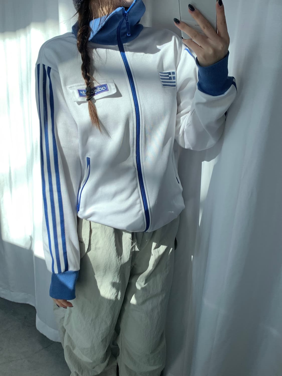 Adidas 아디다스 화이트-블루 그리스 트랙탑 상품이미지9