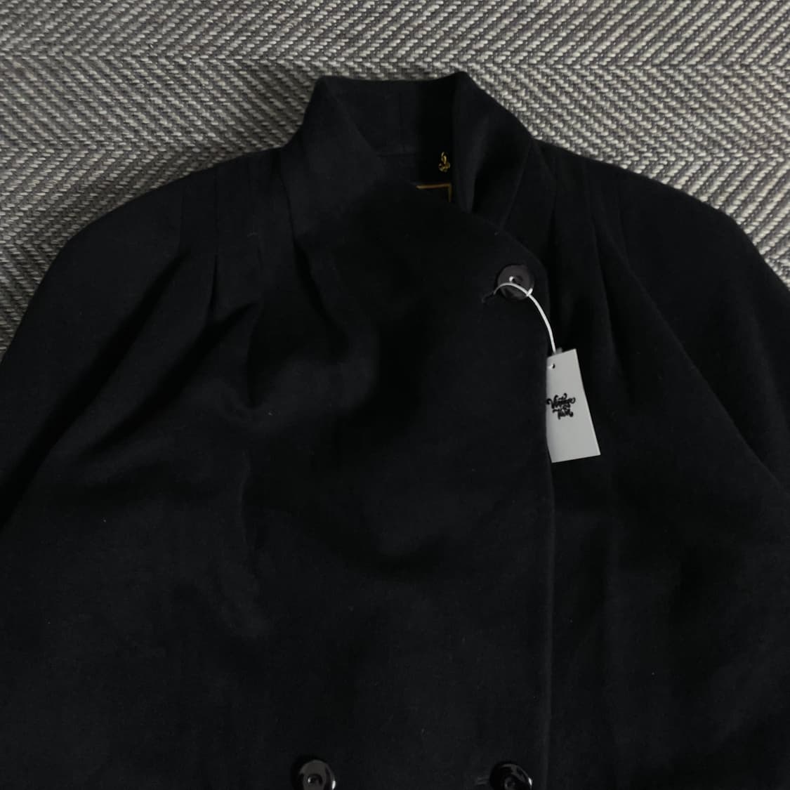 MADUSON 일본 빈티지 울 롱코트 블랙y 3636 상품이미지6