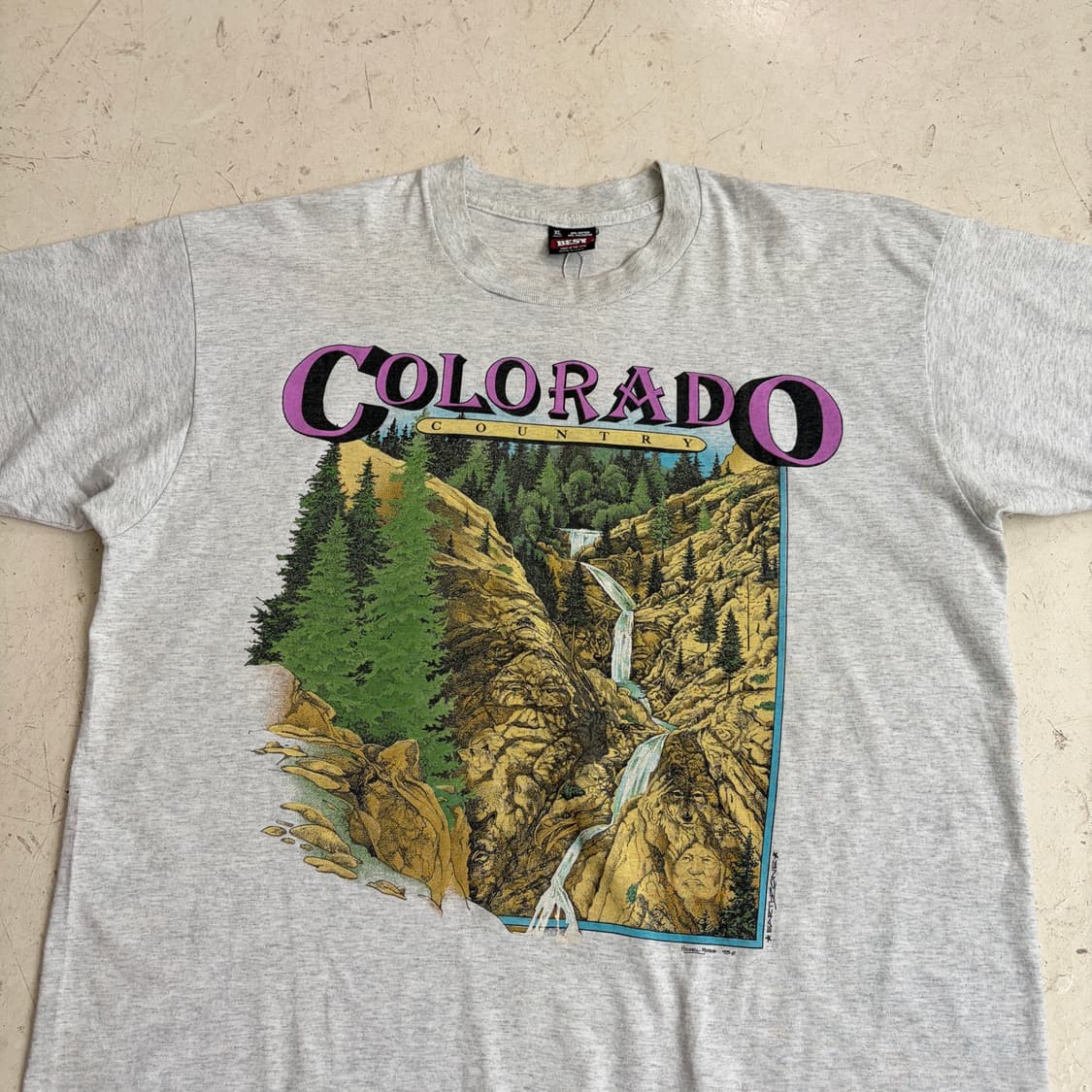 90s USA Colorado 빈티지 싱글스티치 반팔티 XL 상품이미지4