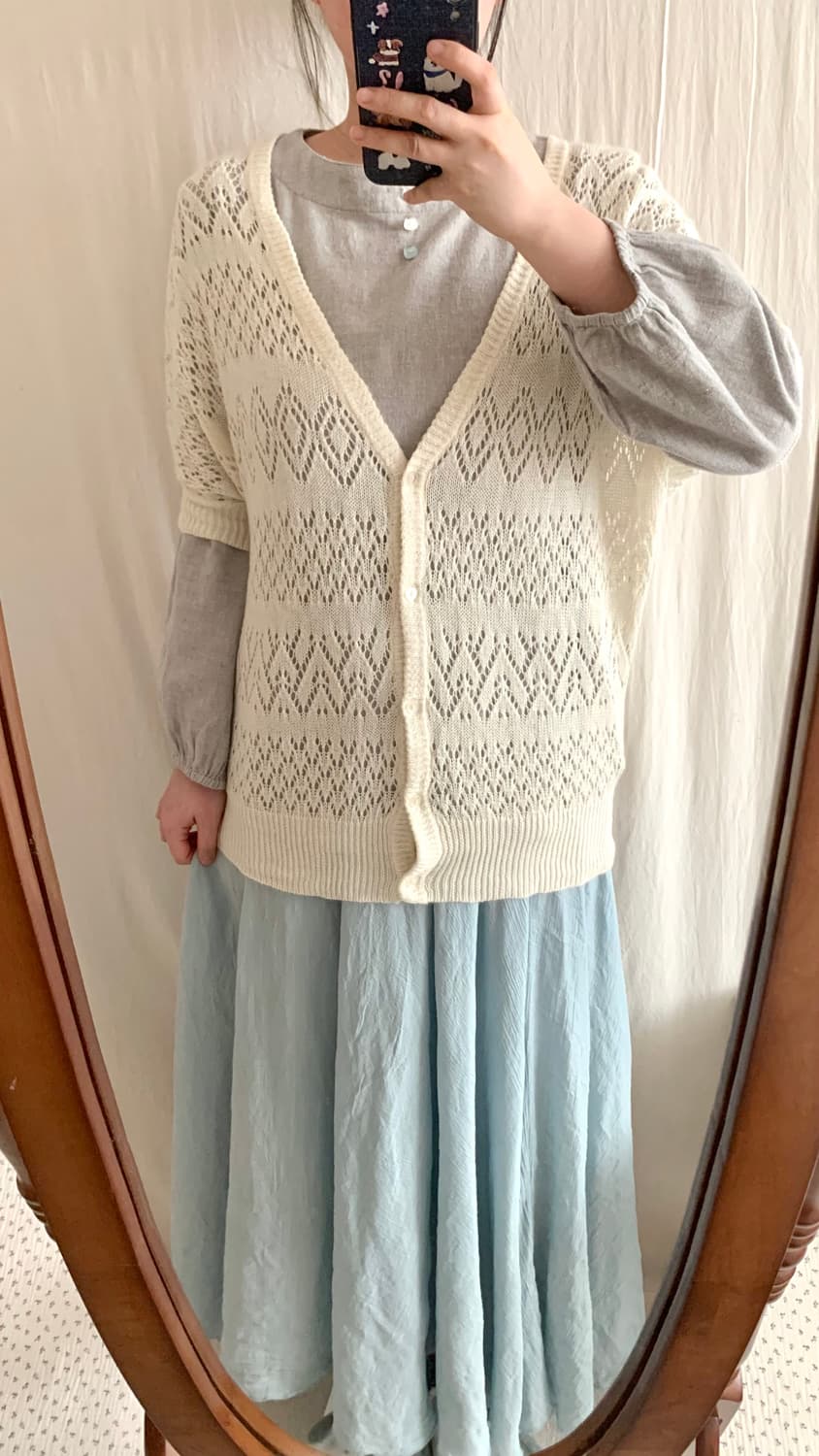 그레이 퍼프 블라우스 상품이미지4