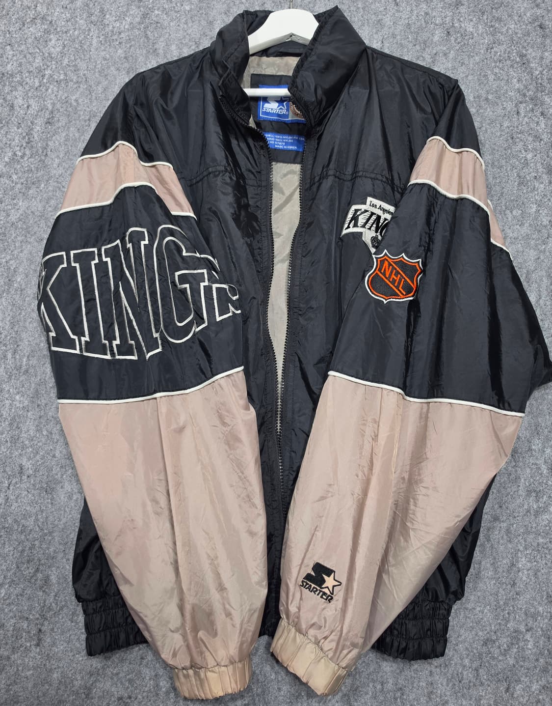 90s 스타터 LA 킹스 NHL 빈티지 바람막이 자켓 L 상품이미지5