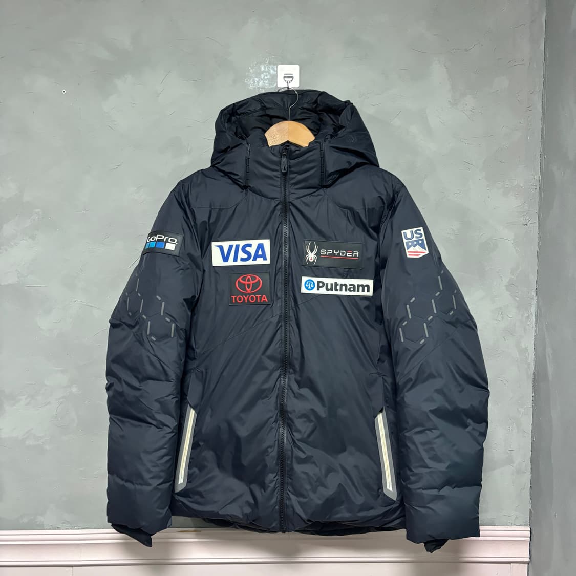 스파이더 US 스키팀 피나클 구스다운 패딩 상품이미지1