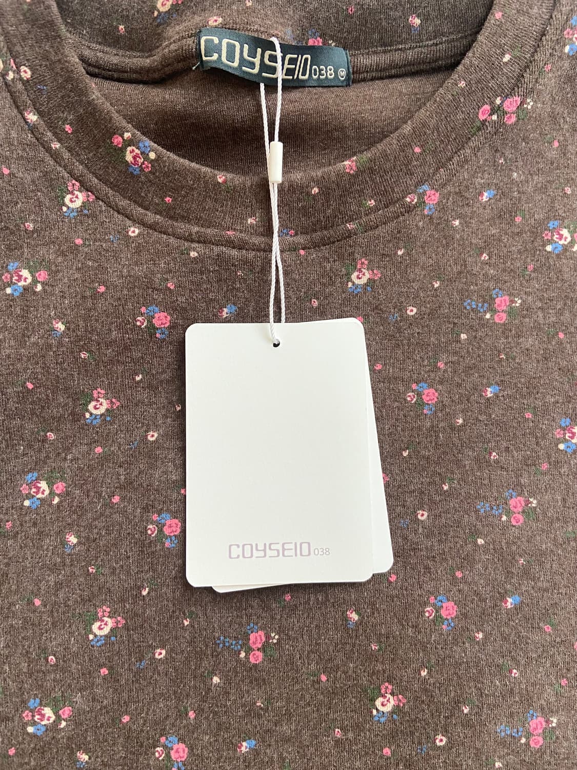 코이세이오038 FLOWER PLAIN T-SHIRT 브라운M 상품이미지2