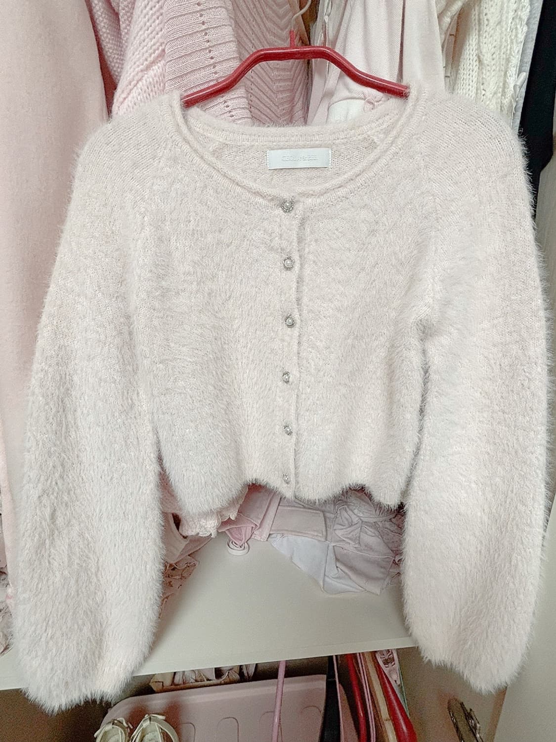 cecil mcbee 세실맥비 가디건 핑크가디건 일본빈티지 러블리 로걀 상품이미지1