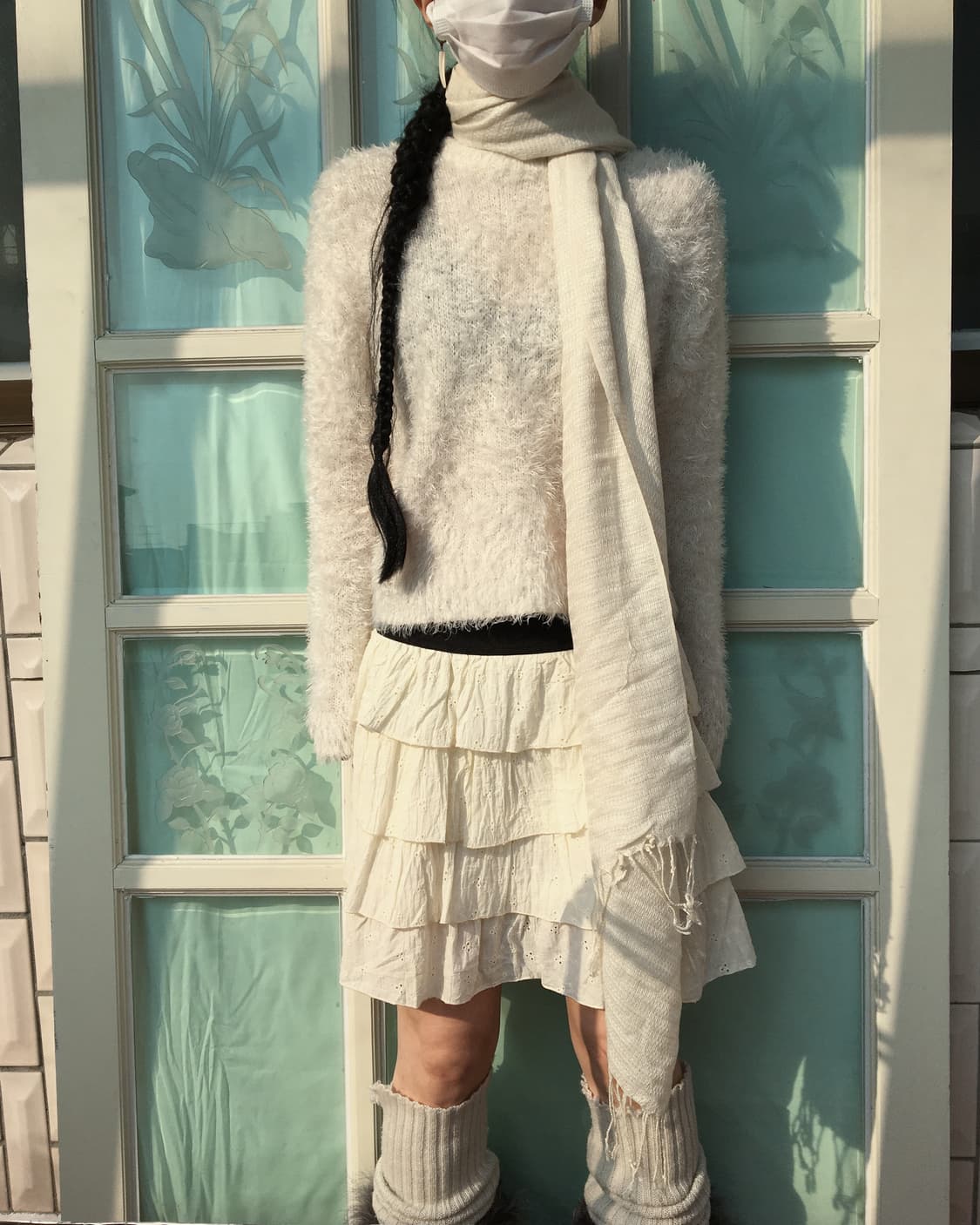 cable pattern knit muffler 상품이미지4