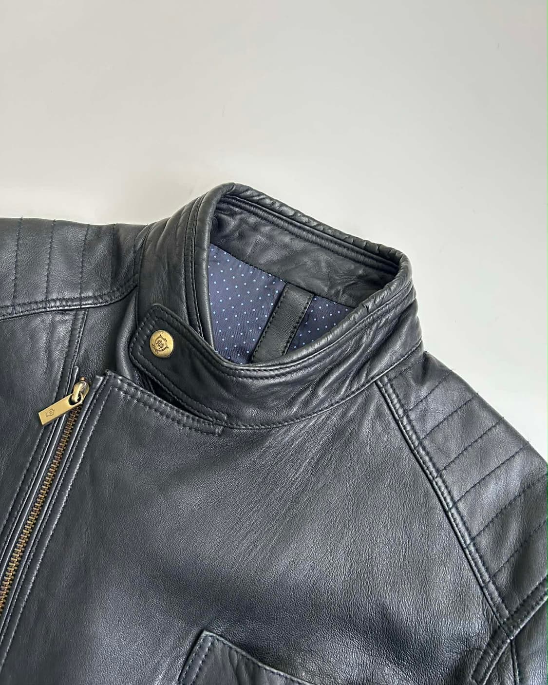 [S] 마시모두띠 비대칭 양가죽 슬림 라이더 자켓 상품이미지5