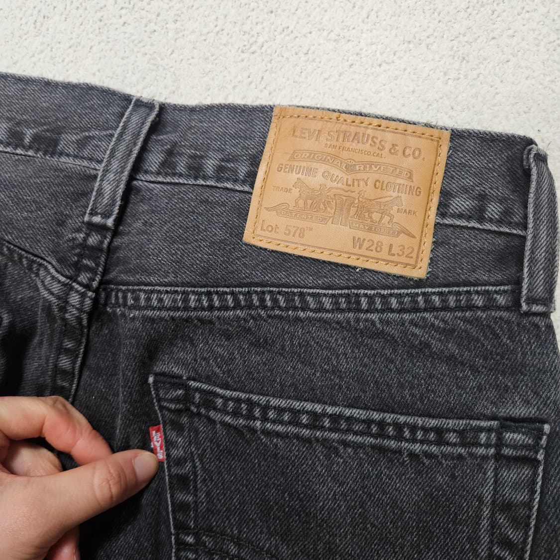 리바이스 578 흑청 데님 28/32 상품이미지5