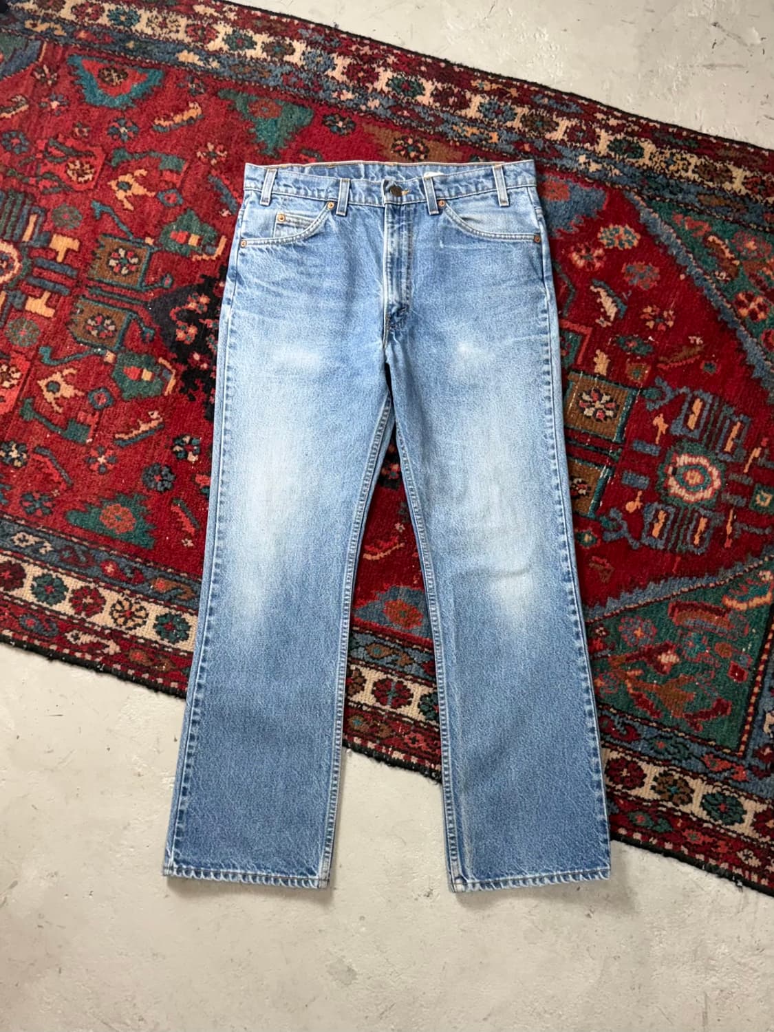 90's USA Made 빈티지 리바이스 517 오렌지탭 부츠컷 데님 상품이미지1