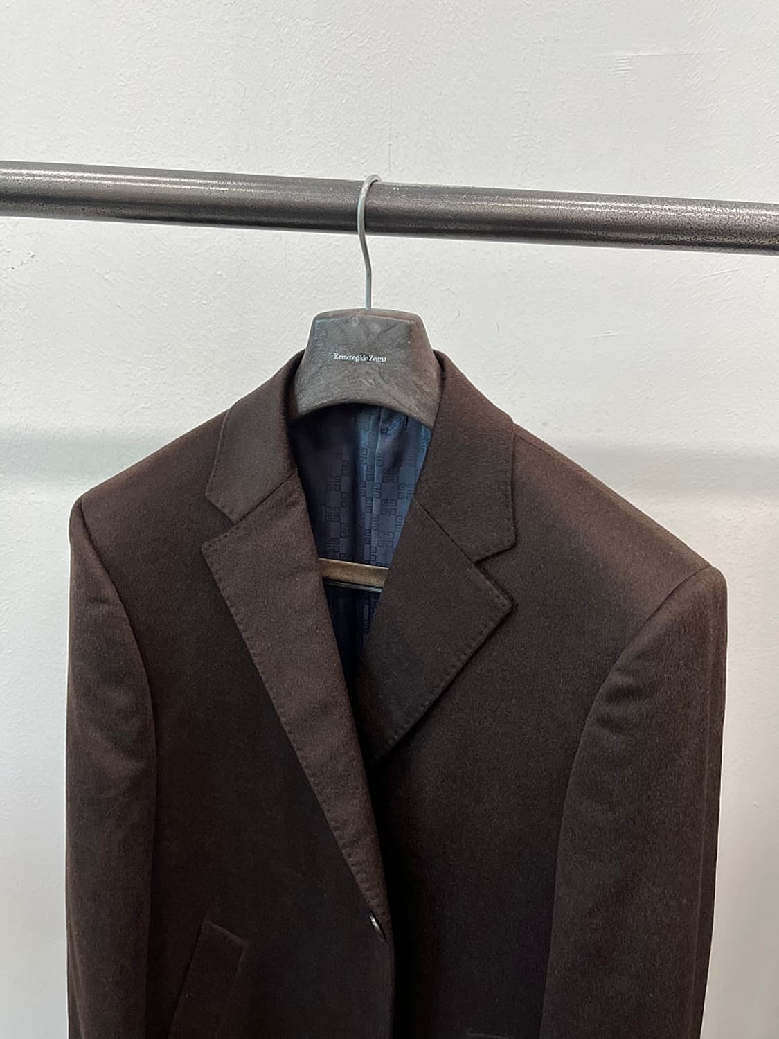 100) 지방시 초코브라운 캐시미어100% 코트  상품이미지2