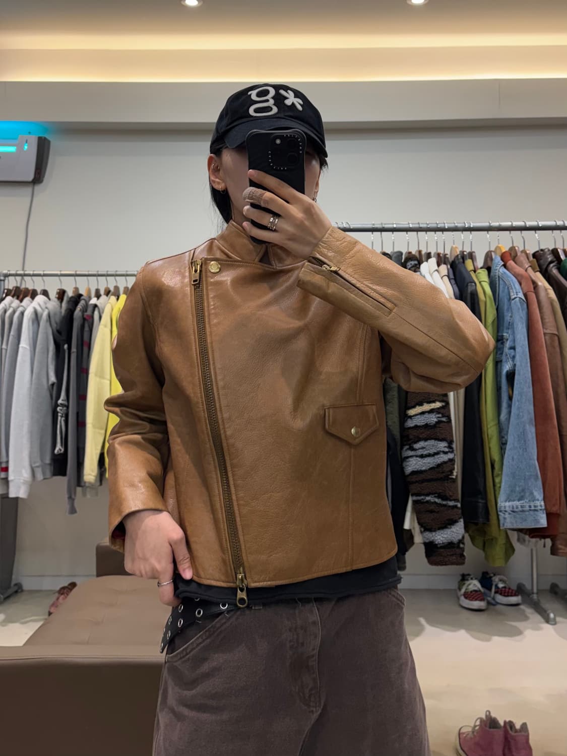 코치 언발란스 투웨이 레더 자켓 상품이미지8