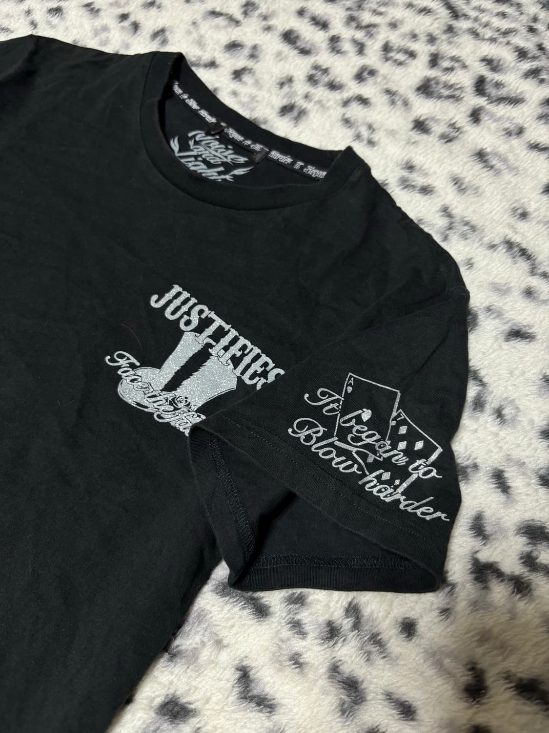 “Unknown” Y2K Mood Glitter Print Tee 상품이미지4