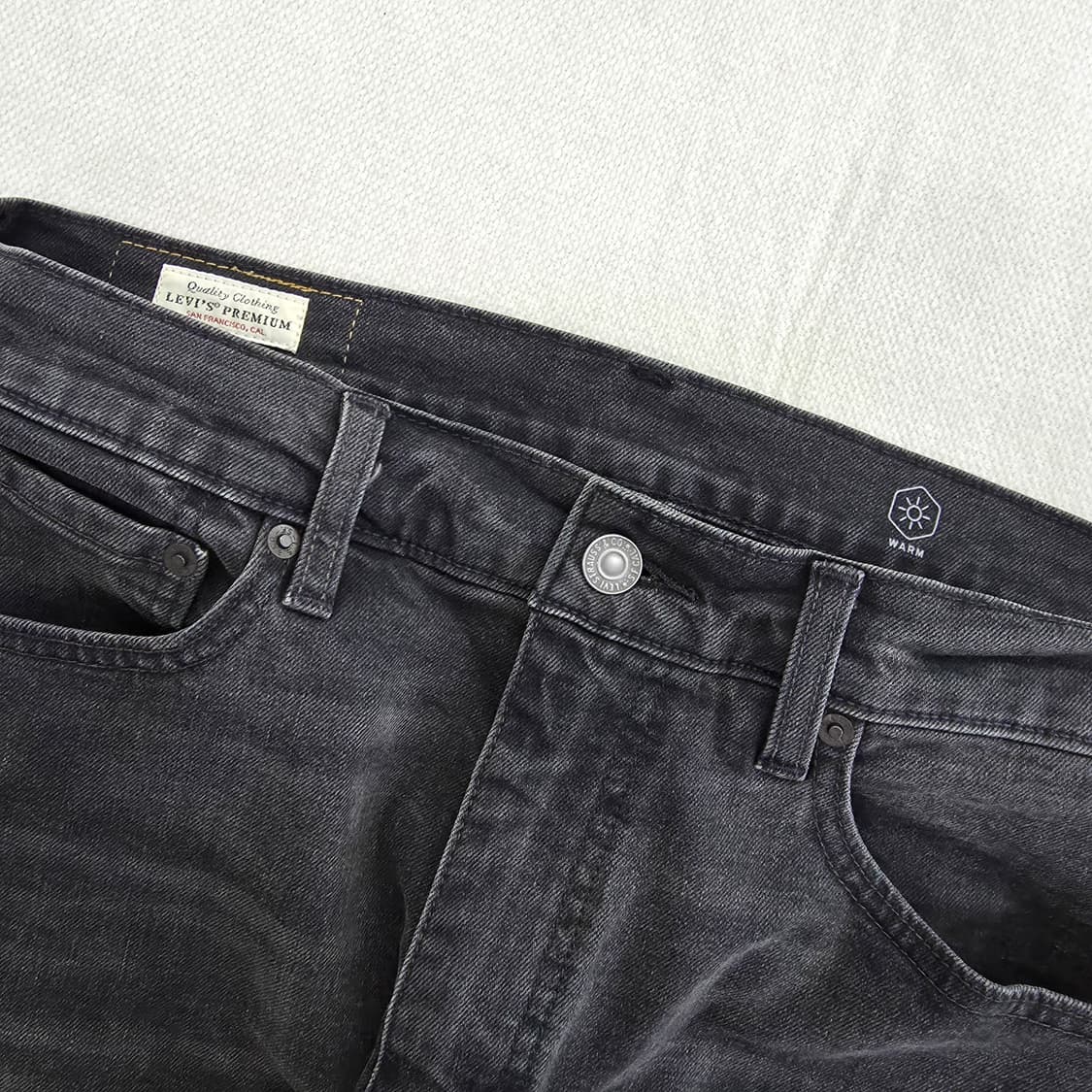 [W34 L32] 리바이스 511 흑청 데님 팬츠 바지 1223J2 상품이미지3