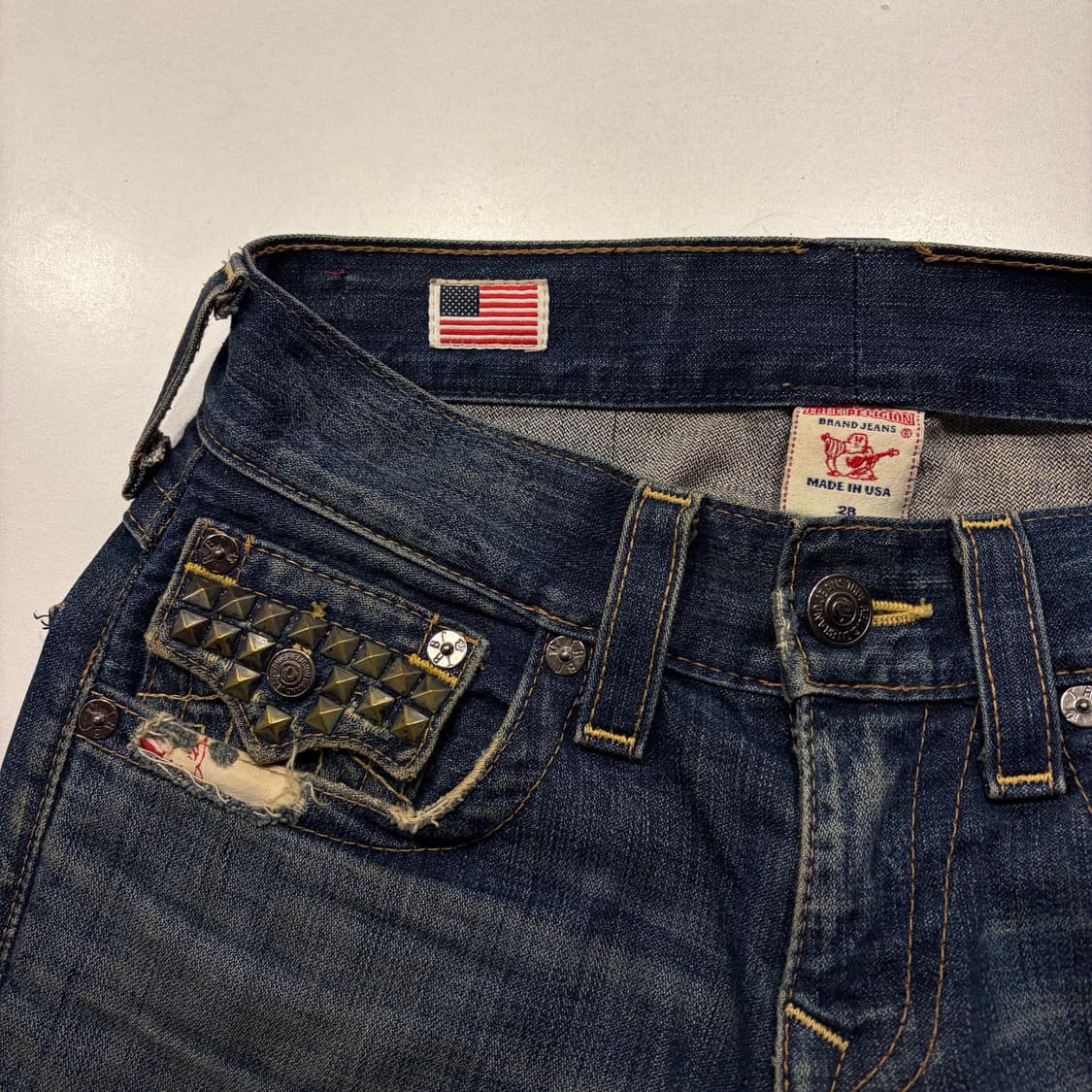 [28] 트루릴리젼 리키 스터드 데님 청바지 팬츠 C894 상품이미지7