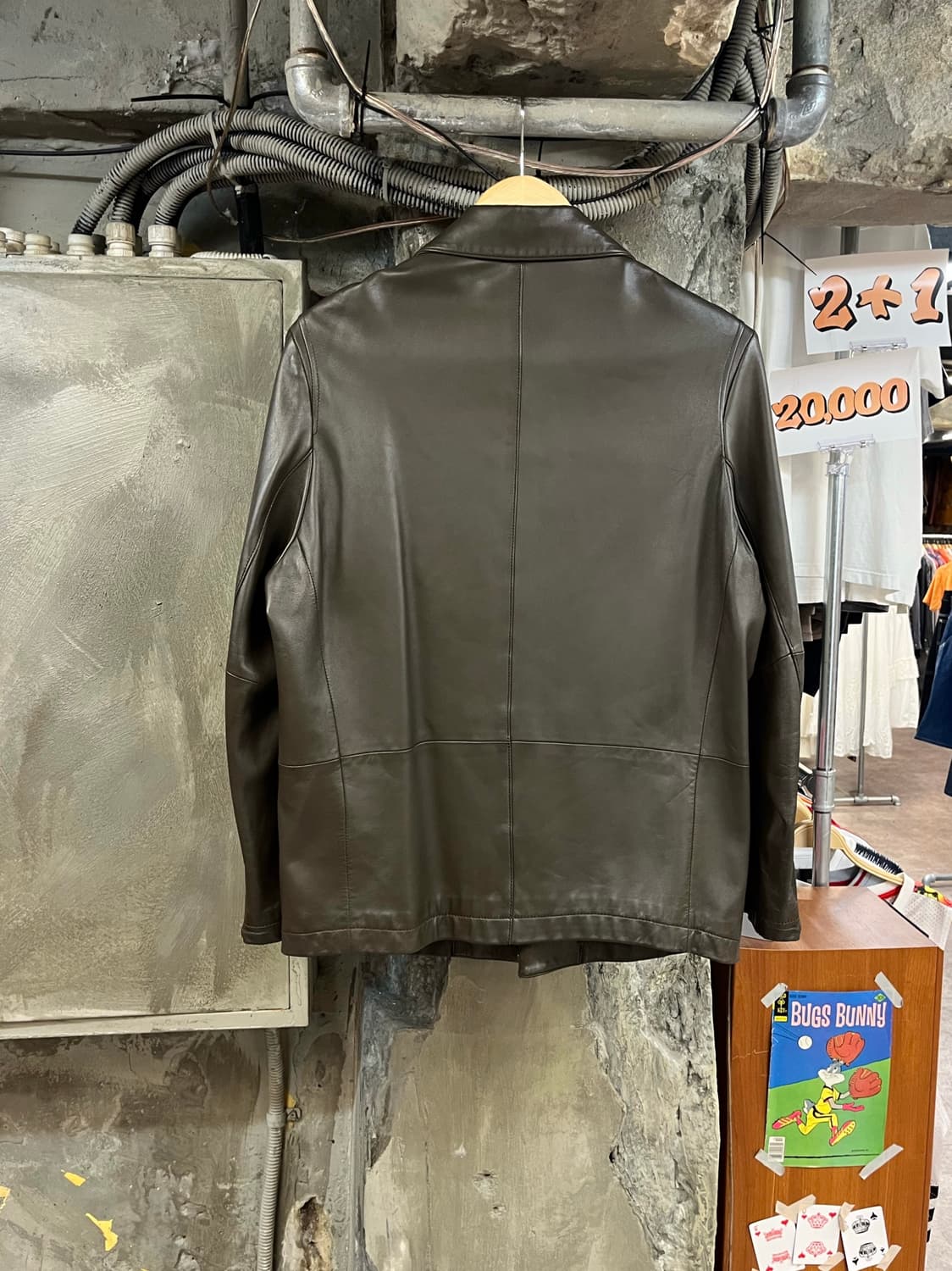 DKNY 양가죽 레더 자켓 딥브라운 M #csz4116 상품이미지2