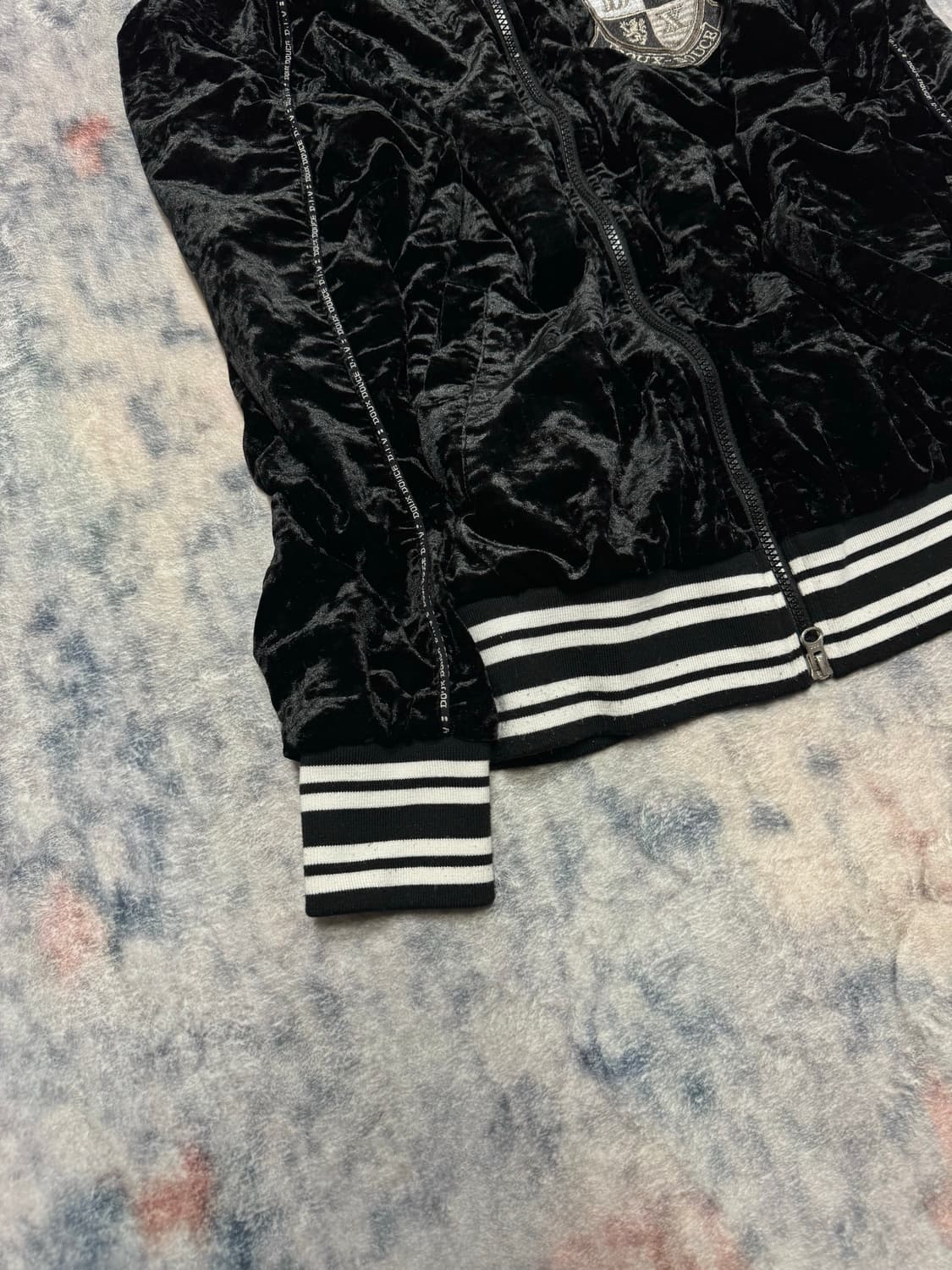 Doux douce 00s satin velour jacket 상품이미지5