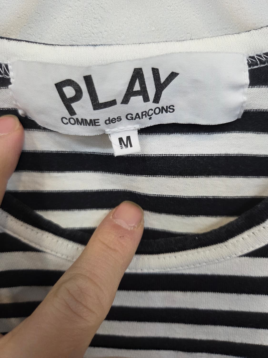 꼼데가르송 스트라이프 롱슬리브 긴팔 m 상품이미지3