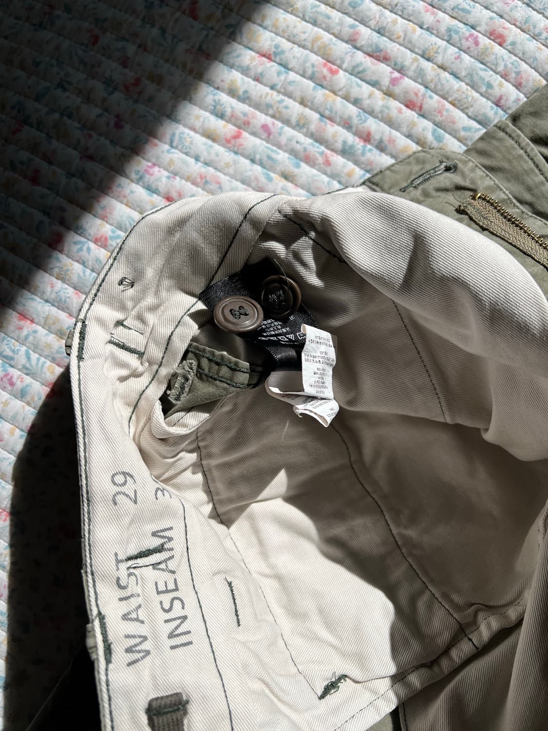 RRL 더블알엘 서플러스 포플린 카고 팬츠 올리브 29x30 상품이미지9