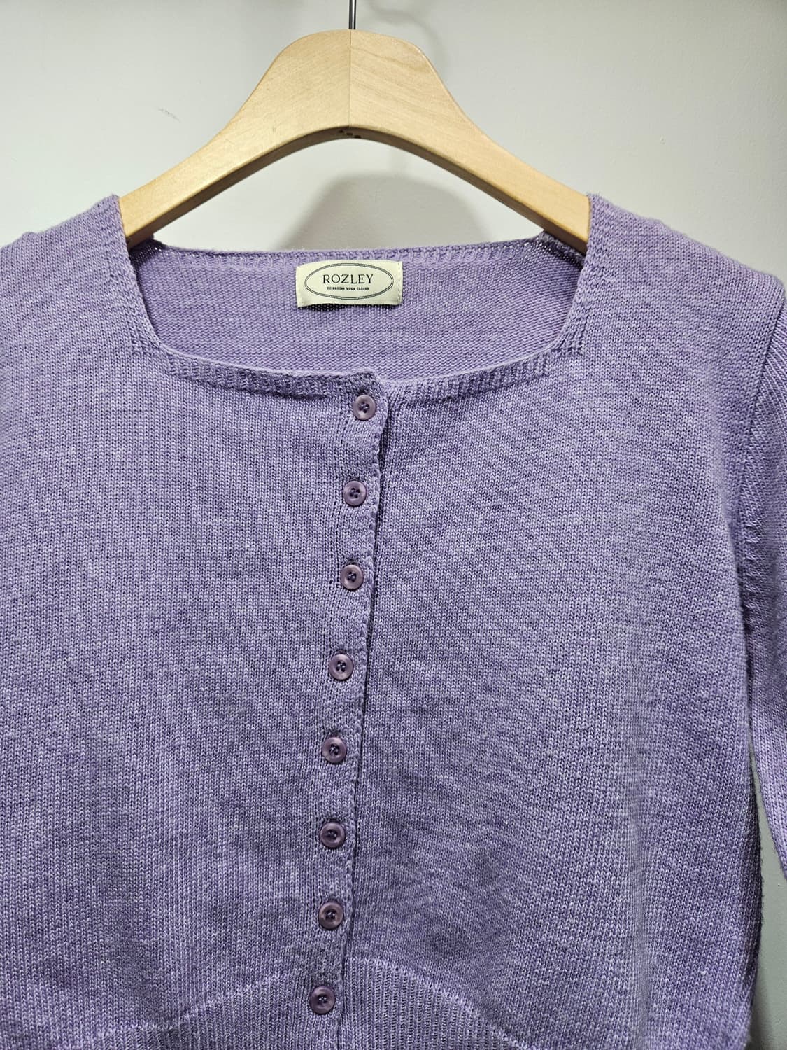 연보라 스퀘어넥 가디건 상품이미지2