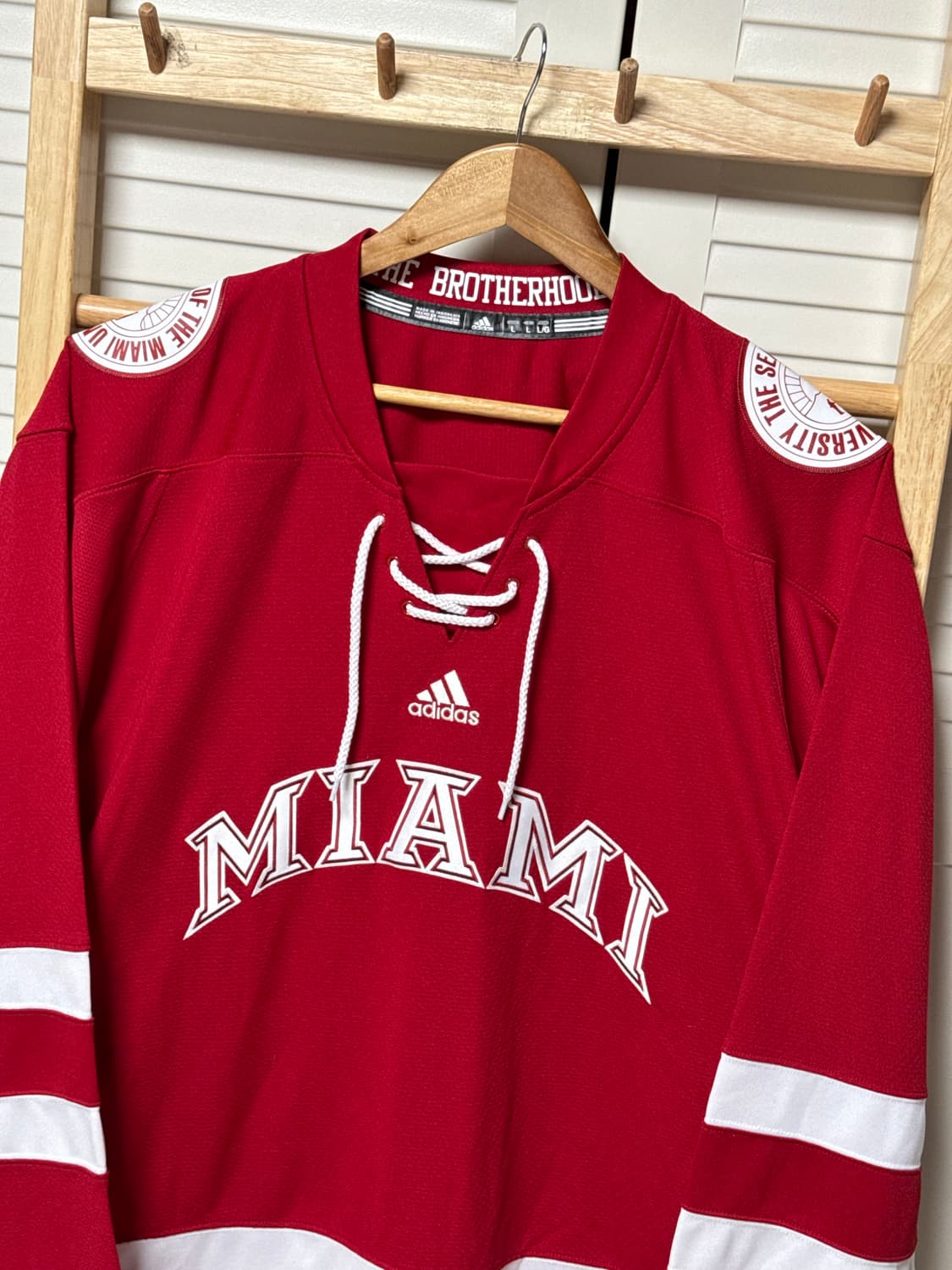 새상품 아디다스 MIAMI UNIVERSITY ICE 하키 져지 상품이미지2