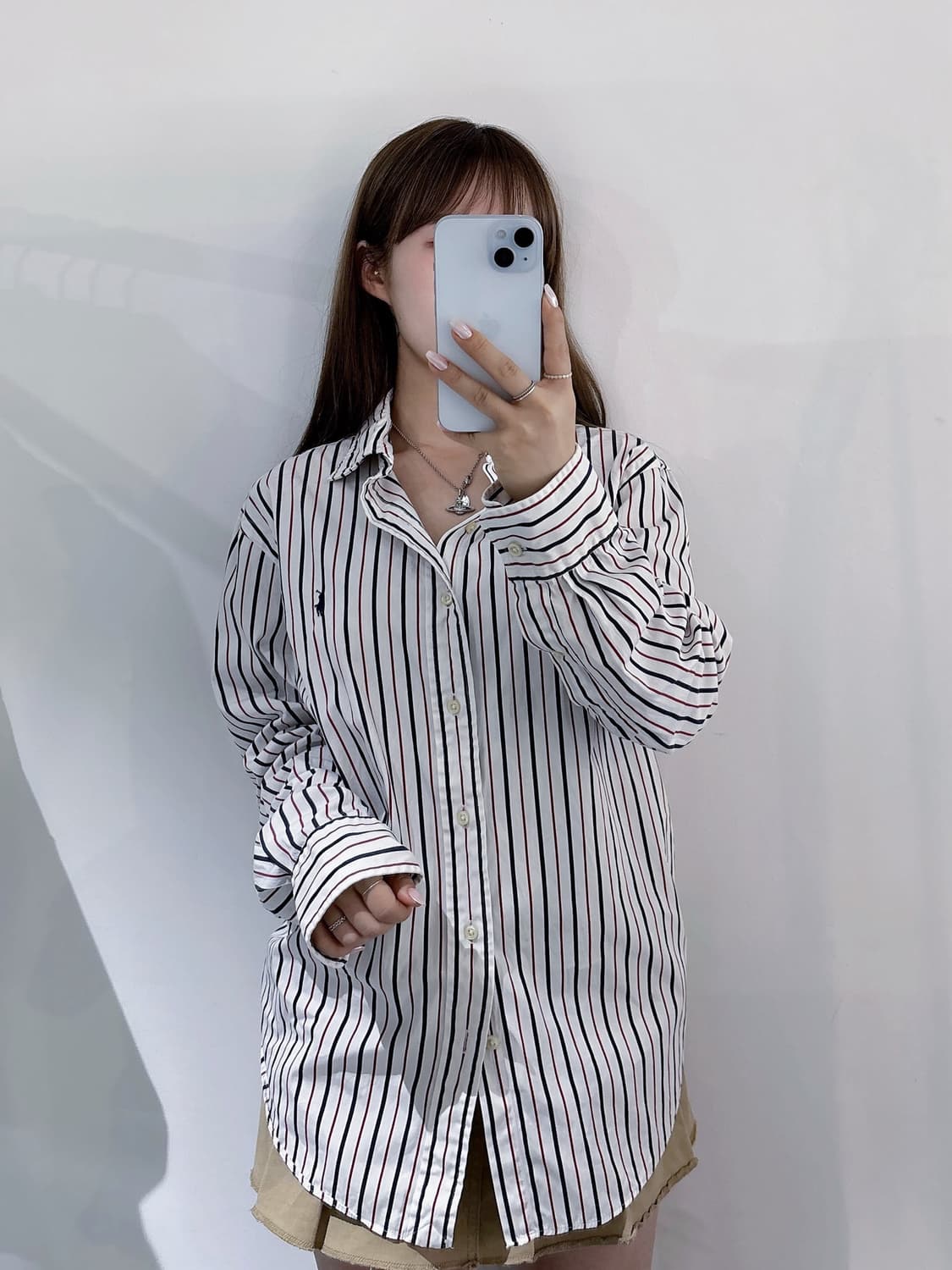 폴로랄프로렌 네이비포니 스트라이프 셔츠 상품이미지2