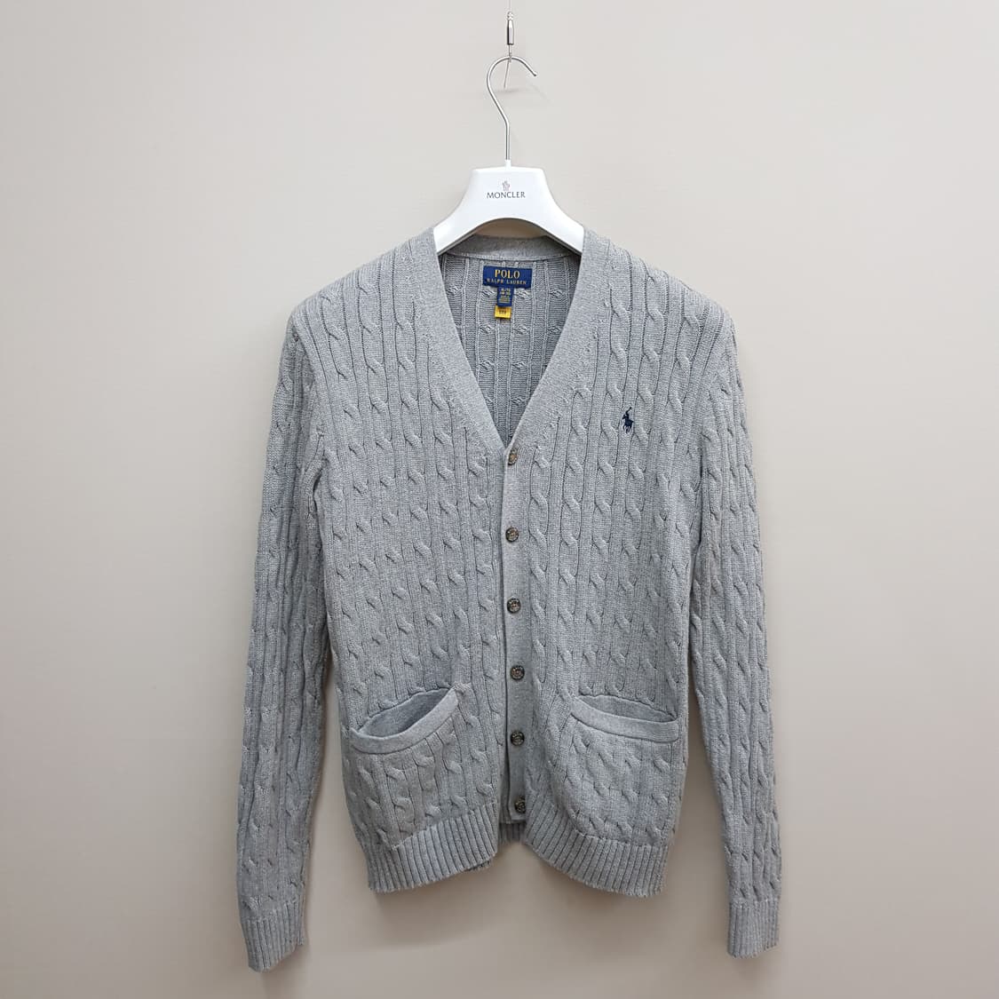폴로 랄프로렌  케이블 코튼 브이넥 가디건 보이즈 XL사이즈 상품이미지1