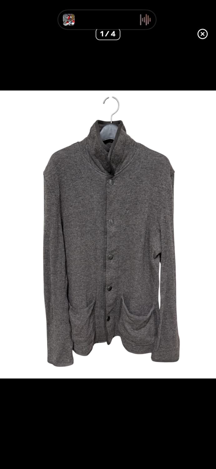 꼼데가르송 옴므 울 혼방 스냅 니트 자켓 상품이미지1