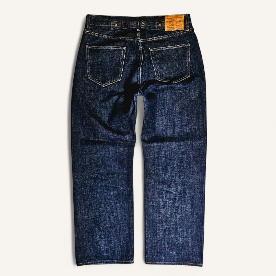 [34][아웃스탠딩]30S 신치백 셀비지 와이드 데님팬츠 상품이미지3