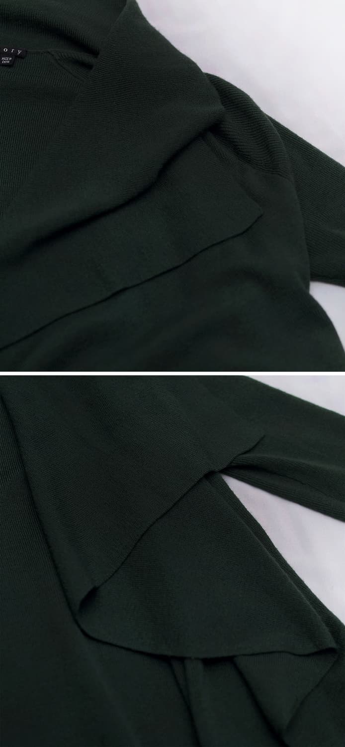 띠어리 (Theory) 딥그린 케이프숄 울 가디건 (M / 55-66) 상품이미지6