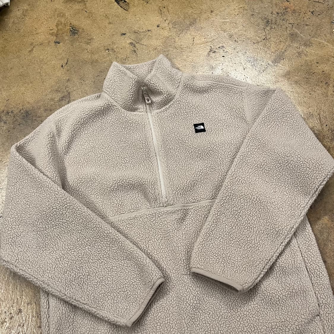 [정품/M] 노스페이스 하프집업 뽀글이 플리스 아이보리 b8 상품이미지1