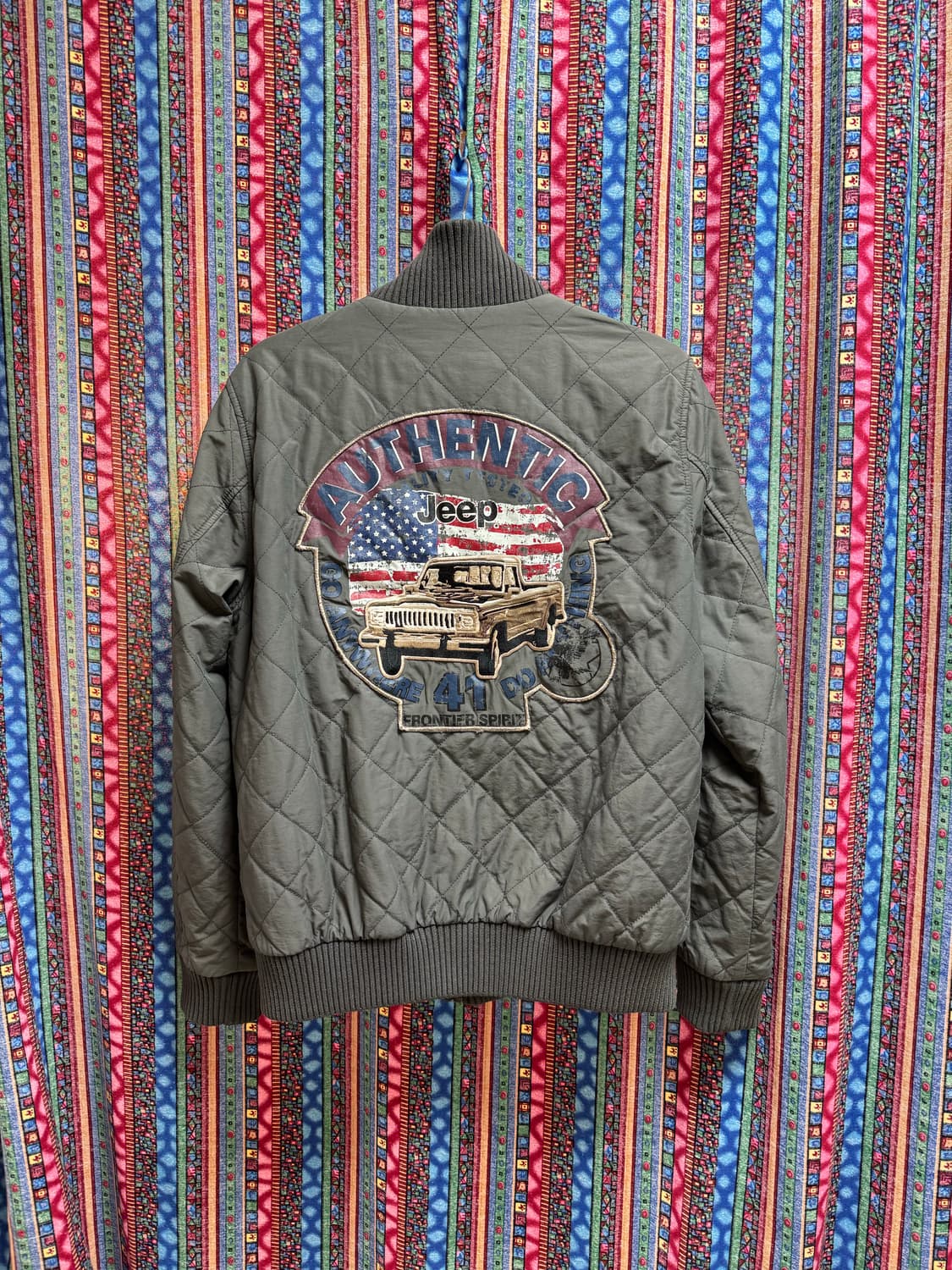 [빈티지]Jeep 지프 퀼팅 점퍼 카키 상품이미지2
