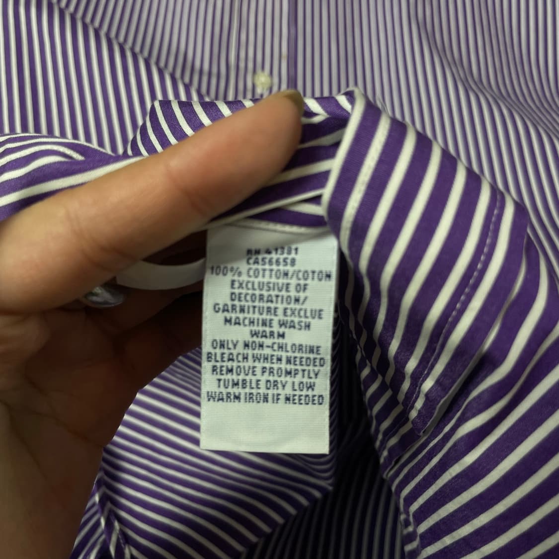 폴로랄프로렌 퍼플 스트라이프 긴팔 셔츠 14/37 상품이미지6