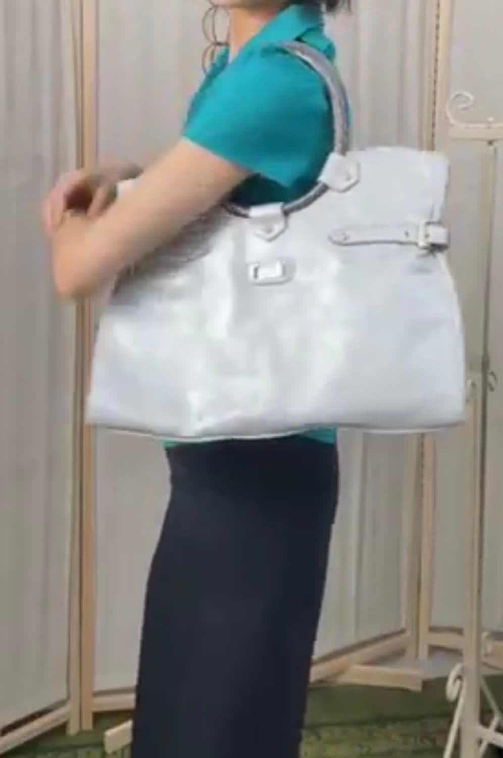 주말까지만 할인) Falchi newyork 리얼레더 실버백 상품이미지2