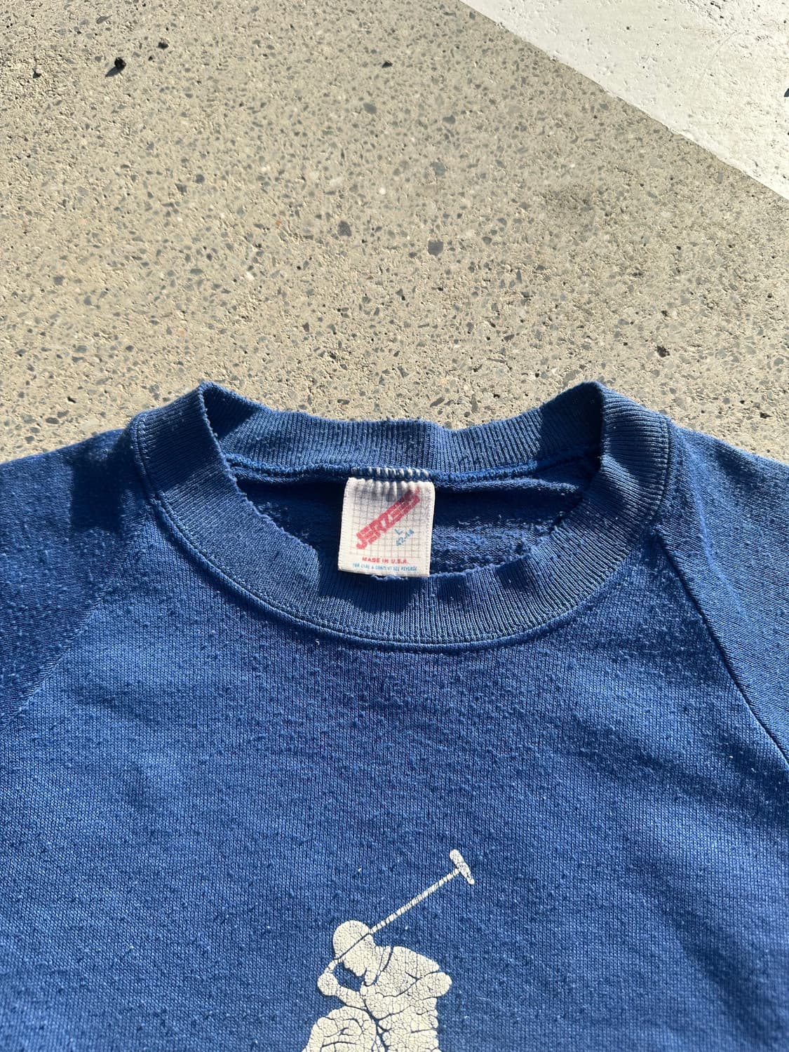 80’s Jerzees Polo print paded sweatshirt 상품이미지10