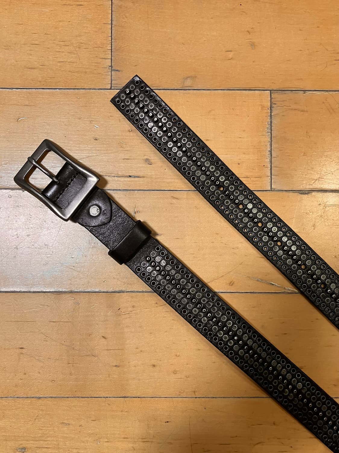 Japanese 90s 락 스터드 블랙 펑키 벨트 상품이미지2