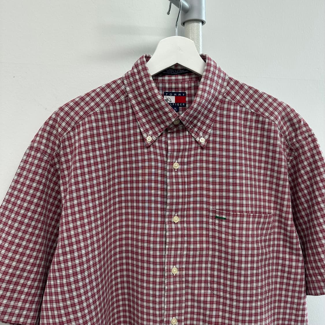타미힐피거 로고 체크 디자인 셔츠 상품이미지2