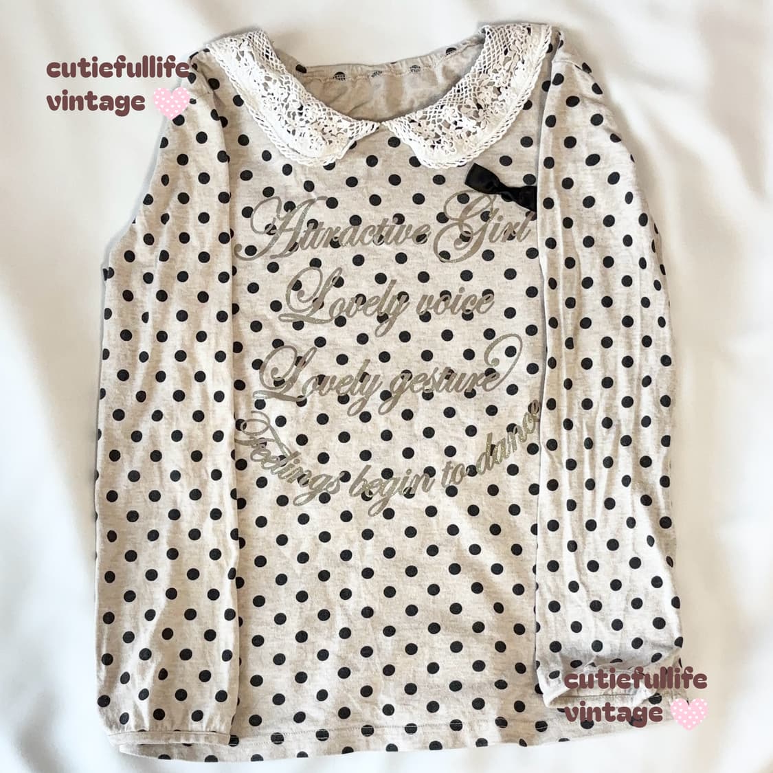 헤이세이 도트무늬 롱슬리브 상품이미지2