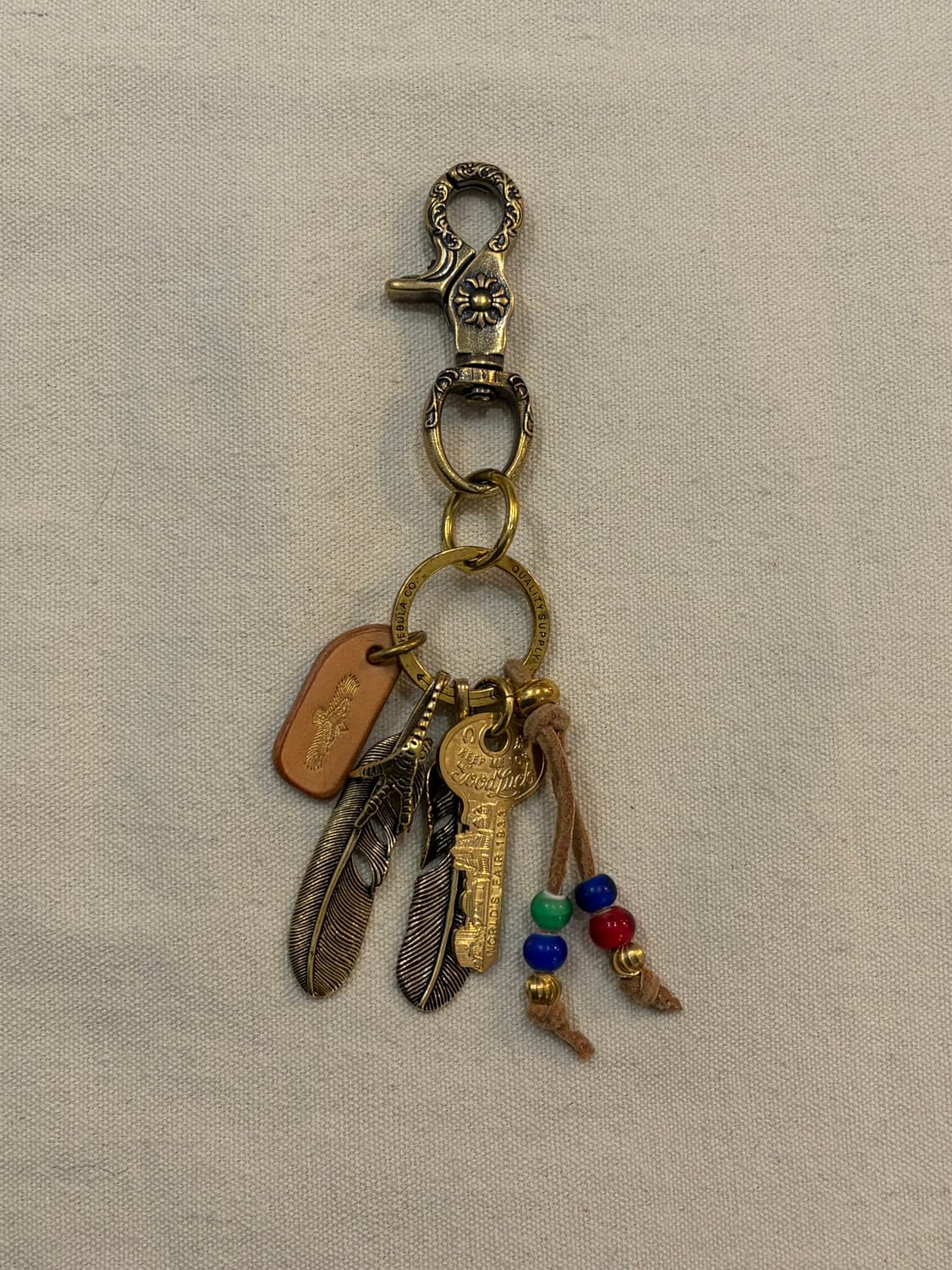 브라스 이글&페더 빈티지 키링 상품이미지2