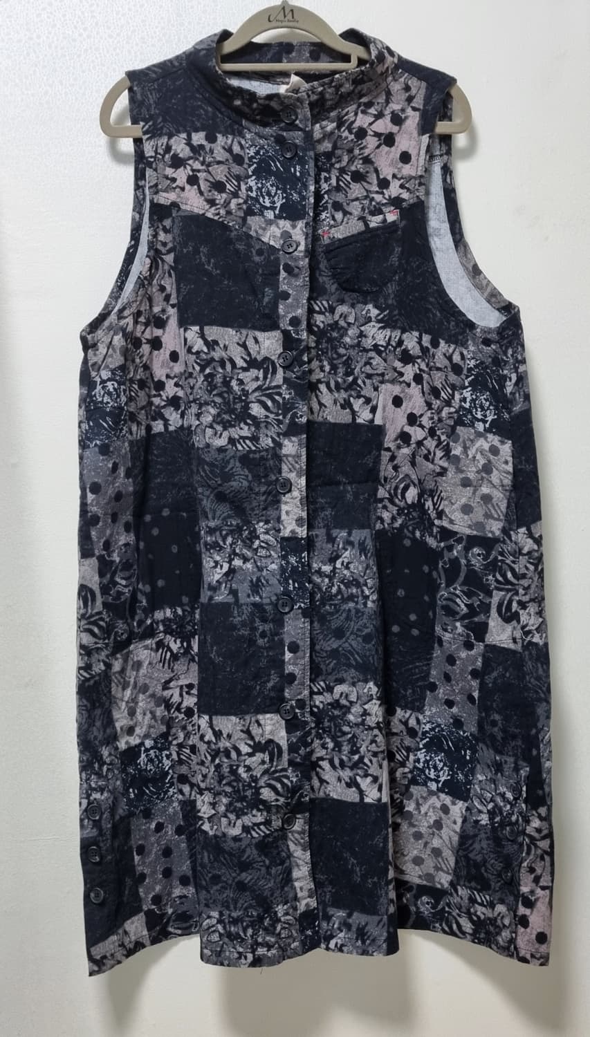 개량복 꽃무늬나염  롱가디건 조끼 상품이미지3