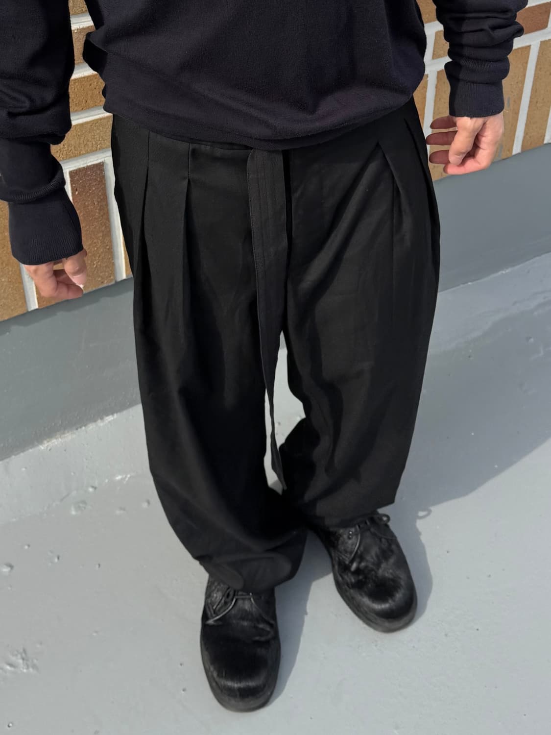 Yohji Yamamoto Pour Homme Belted Pants 상품이미지1