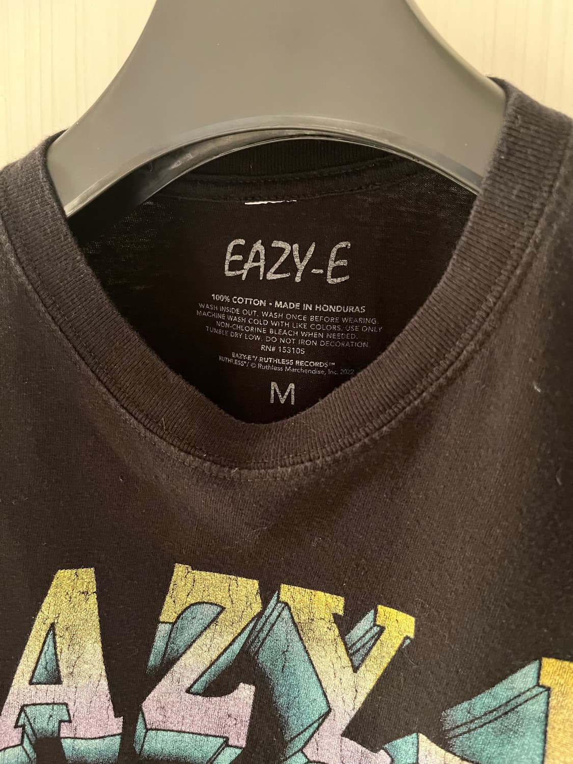 Eazy-E 반팔 티셔츠 블랙 빈티지 상품이미지2