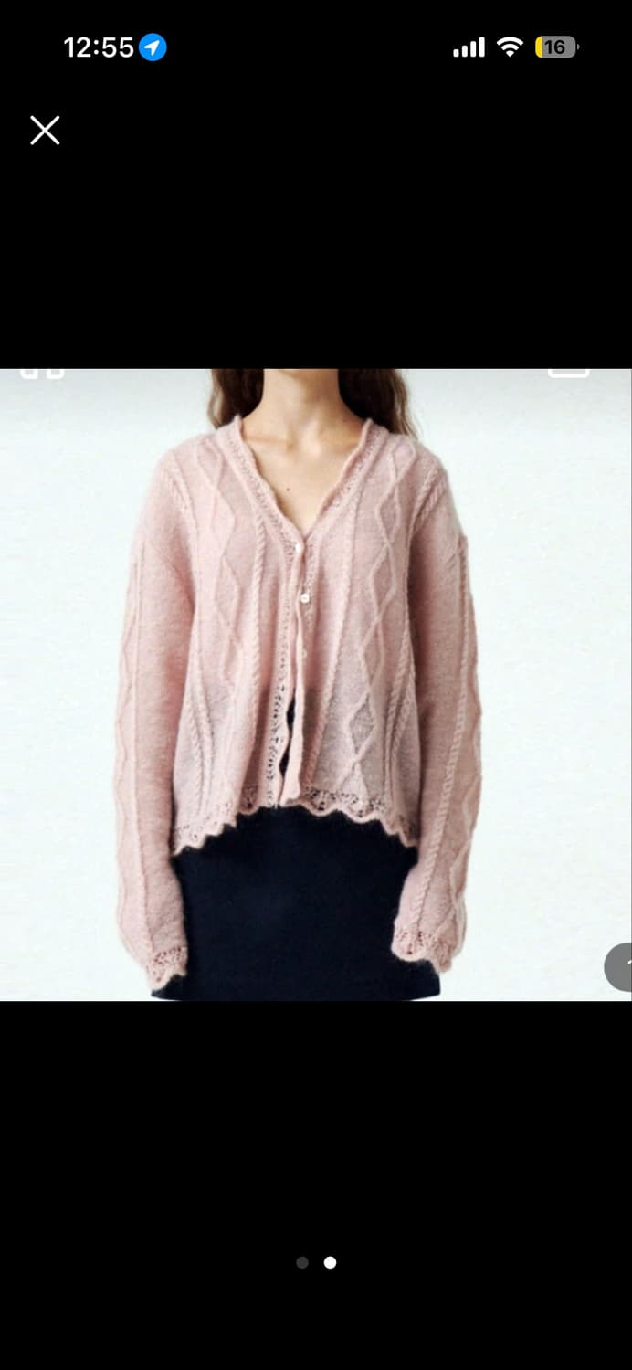 플레따 키드모헤어 로즈 가디건 상품이미지1