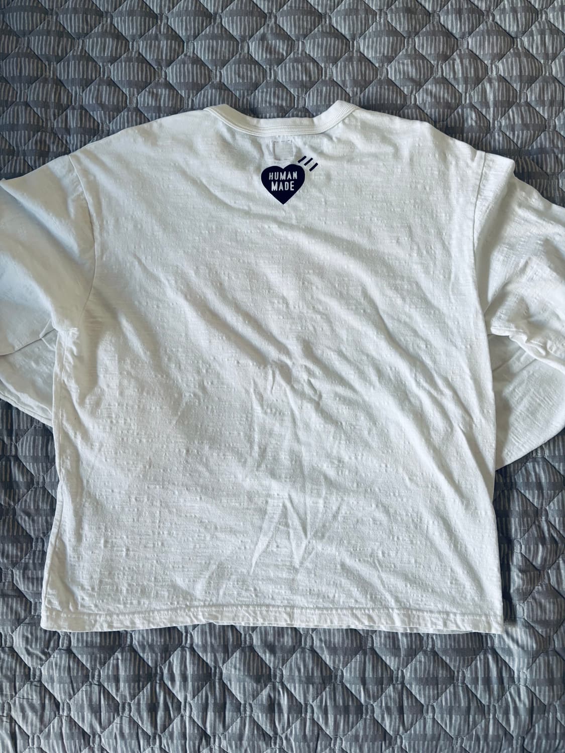 휴먼 메이드 그래픽 롱슬리브 티셔츠 화이트 L사이즈 상품이미지4